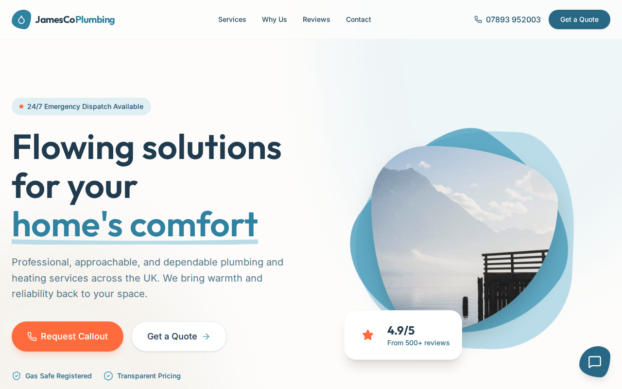 James Plumbing website preview